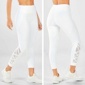 Fabletics Dynamic High-Waisted Lattice 7/8 - WHITE